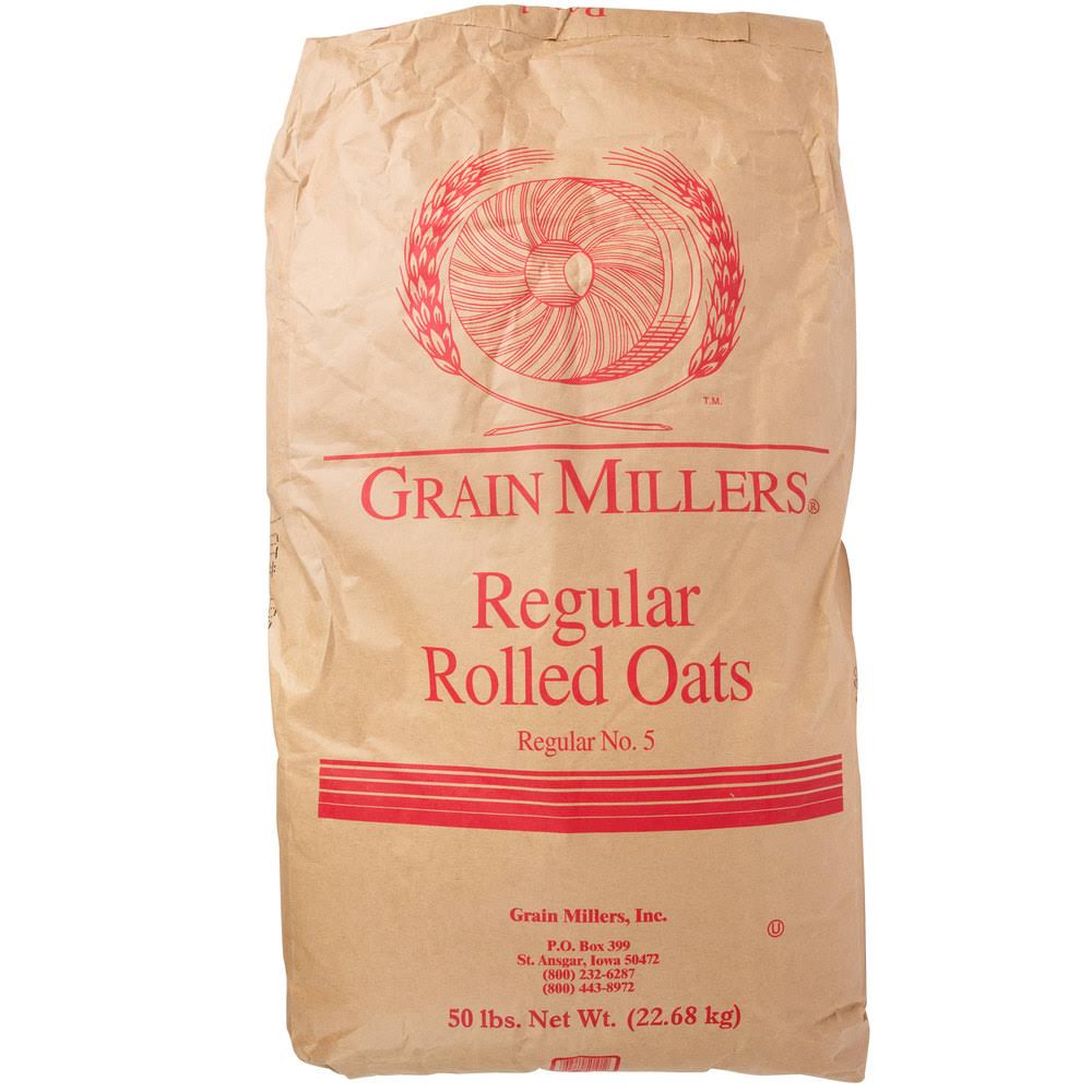Regular Rolled Oats from Grain Millers, 50 lb Bag