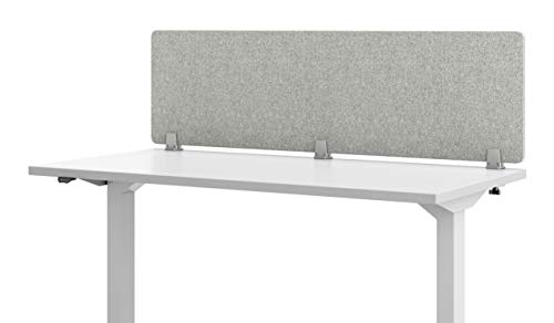 VaRoom Light Grey Desk Privacy Shield with Soundproofing, 48 W x 18??H, Cubicle-Style Divider Panel for Student Desks and Offices