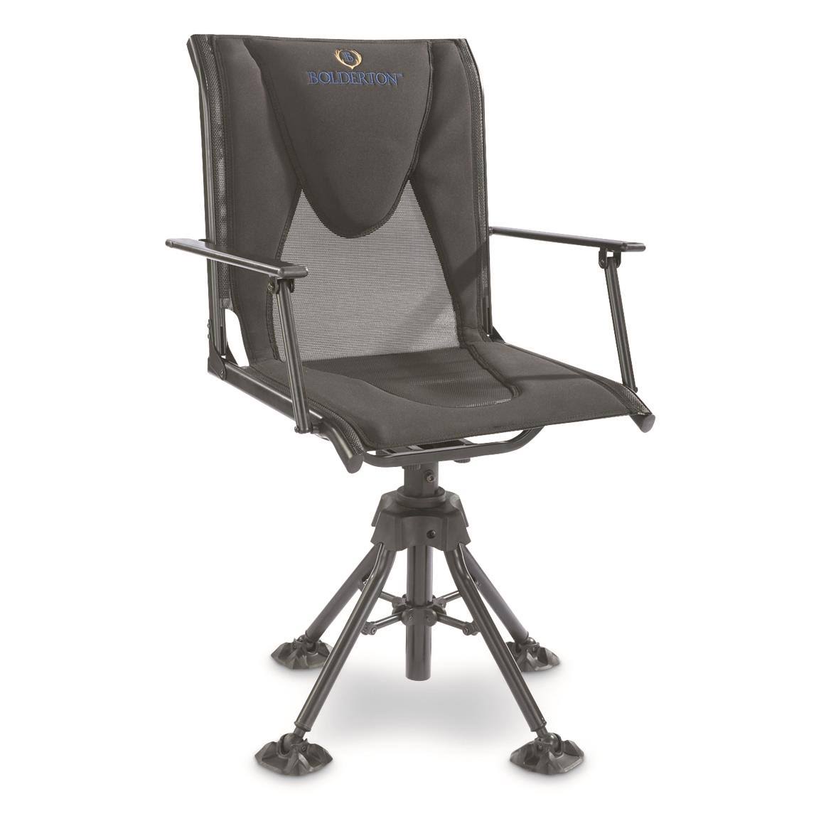 Bolderton 360 Comfort Swivel Hunting Blind Chair with Supportive Armrests