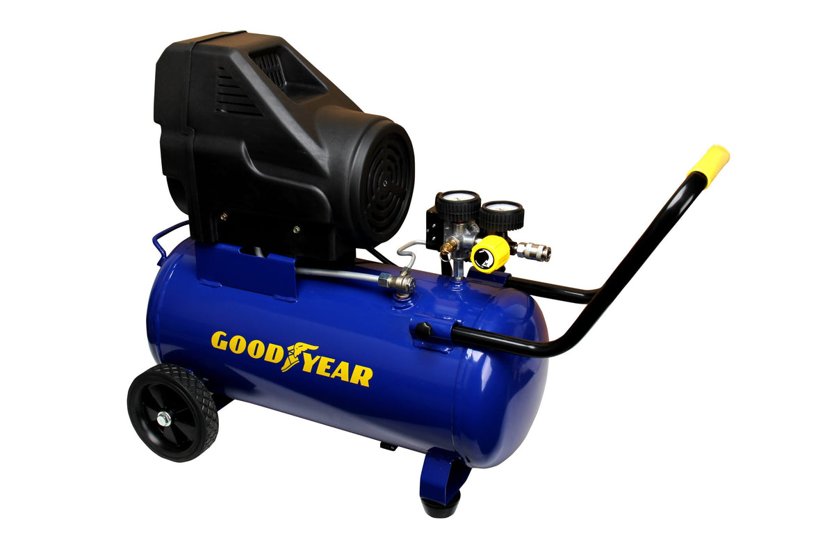 Goodyear Portable Horizontal Air Compressor with 8-Gallon Tank, Oil-Free Design, 150 Max PSI and Induction Motor