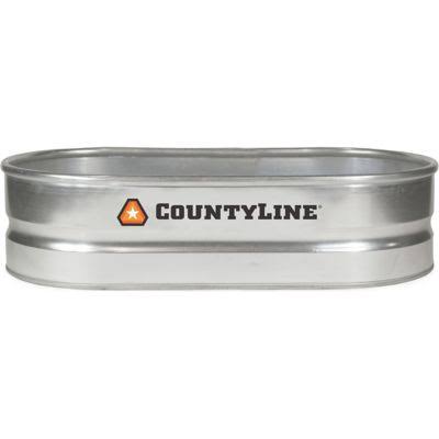 CountyLine WT214 Oval Galvanized Stock Tank, 2 ft. W x 4 ft. L x 1 ft. H