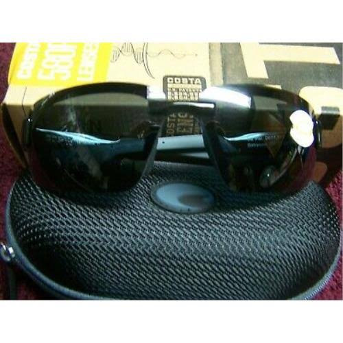 Costa Del Mar Galveston Sunglasses with Black Frame and Grey 580P Lens, GV 11 OGP