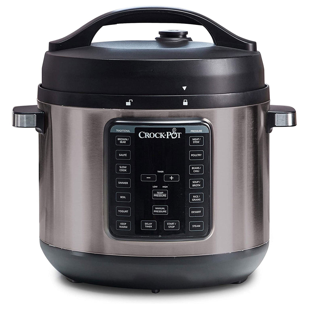 8-Quart Crock-Pot Pressure Cooker featuring 13 Cooking Programs and Lid, Open Box