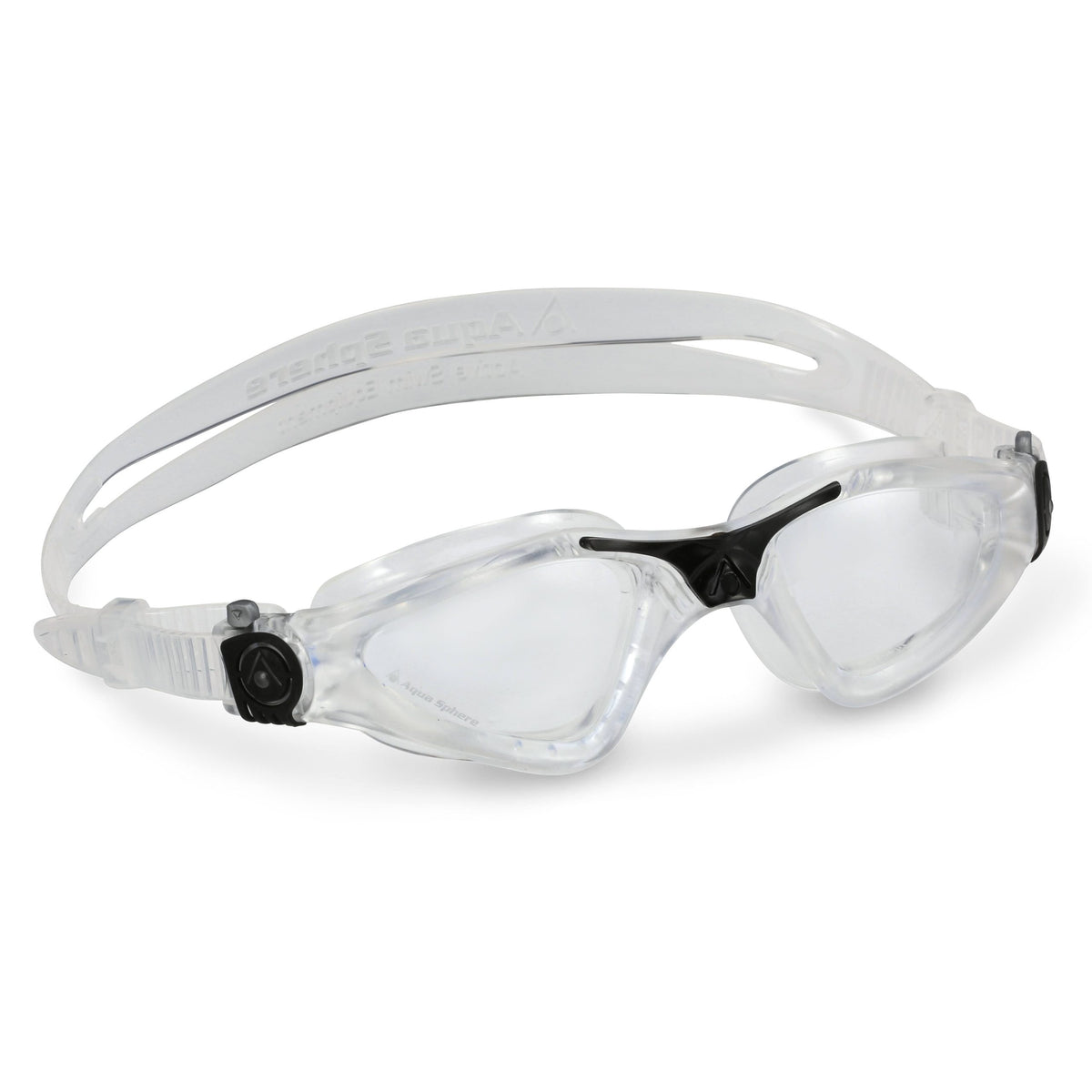 Aqua Sphere Kayenne Swimming Goggle with Clear Lens, Clear/Black, Regular Fit