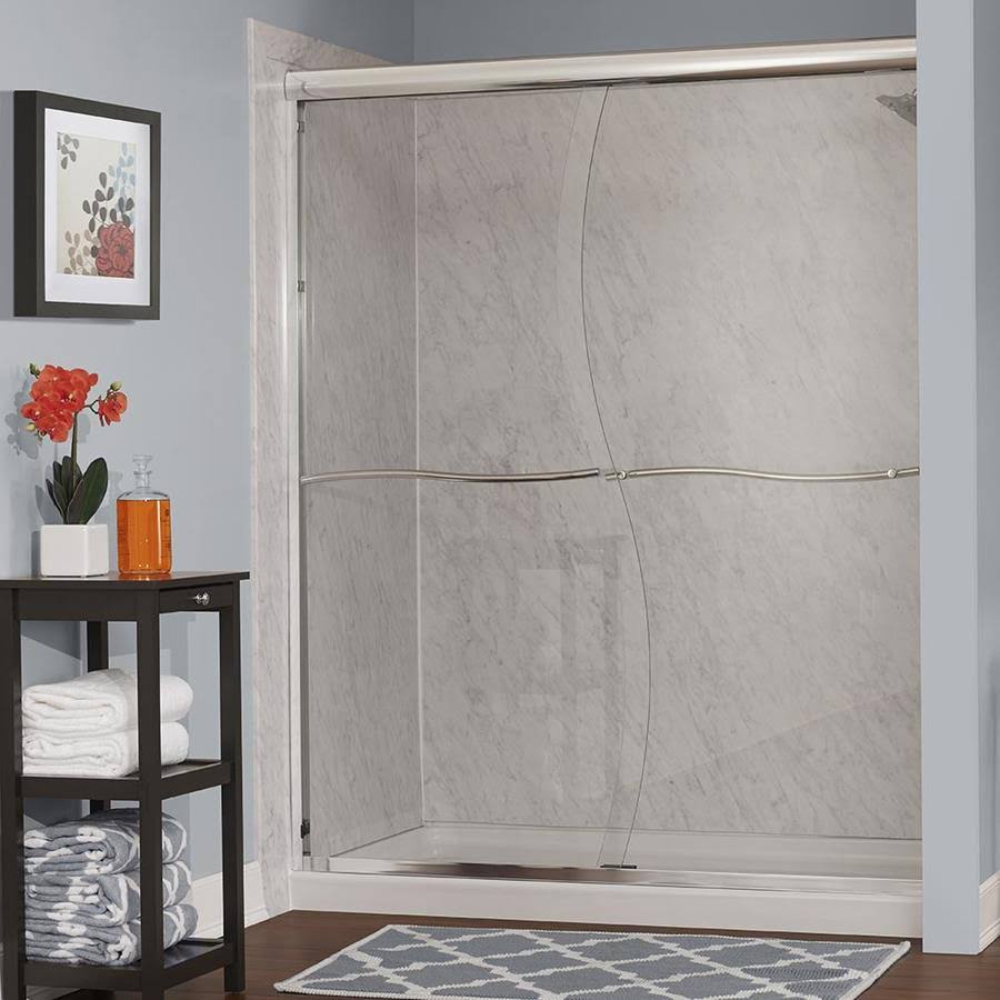 Foremost Cove CVSS4872-CS Sliding Framed Shower Door, 72 in. High x 48 in. Wide with Silver Finish