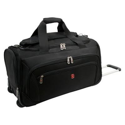 SwissGear Zurich Wheeled Duffle Bag, 22 x 22, Black