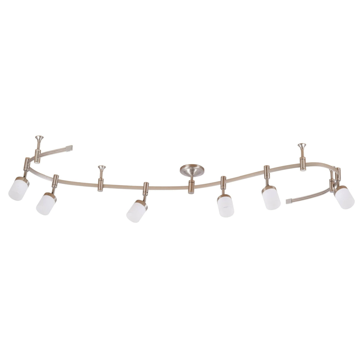 Catalina Lighting 96-Inch LED Flex Track Light with 6 Adjustable Lights, Brushed Nickel Finish