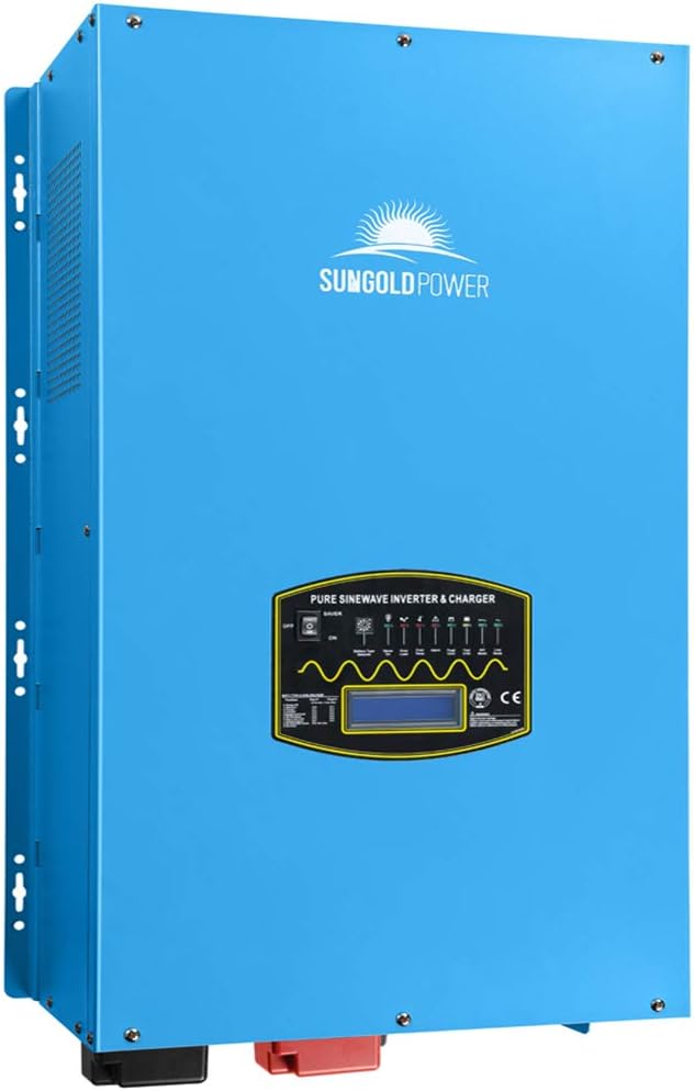 SUNGOLDPOWER 18KW Pure Sine Wave Power Inverter with 40A MPPT Solar Charger, 18000W Peak and 54000W Low-Frequency Capacity, DC 48V Input and 120V/240V AC Output