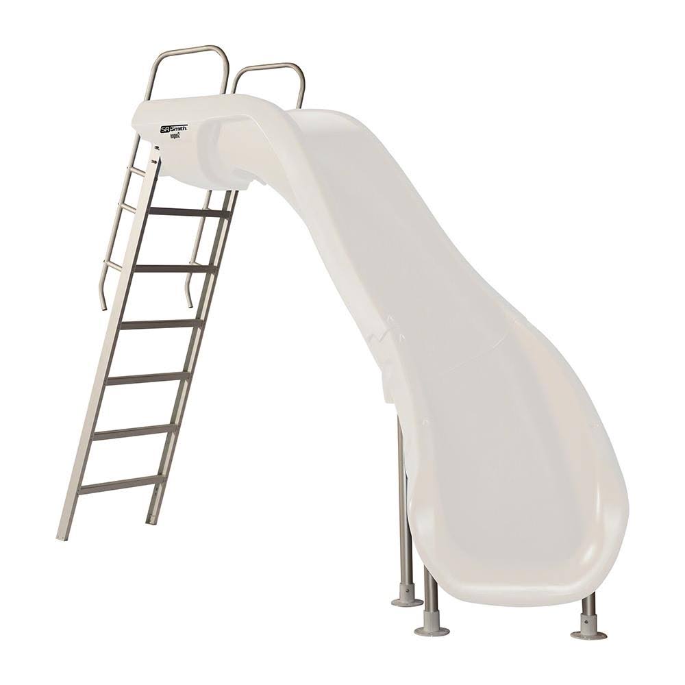 SR Smith Rogue 2 Pool Slide in White with Right Curve, Model 610-209-5812