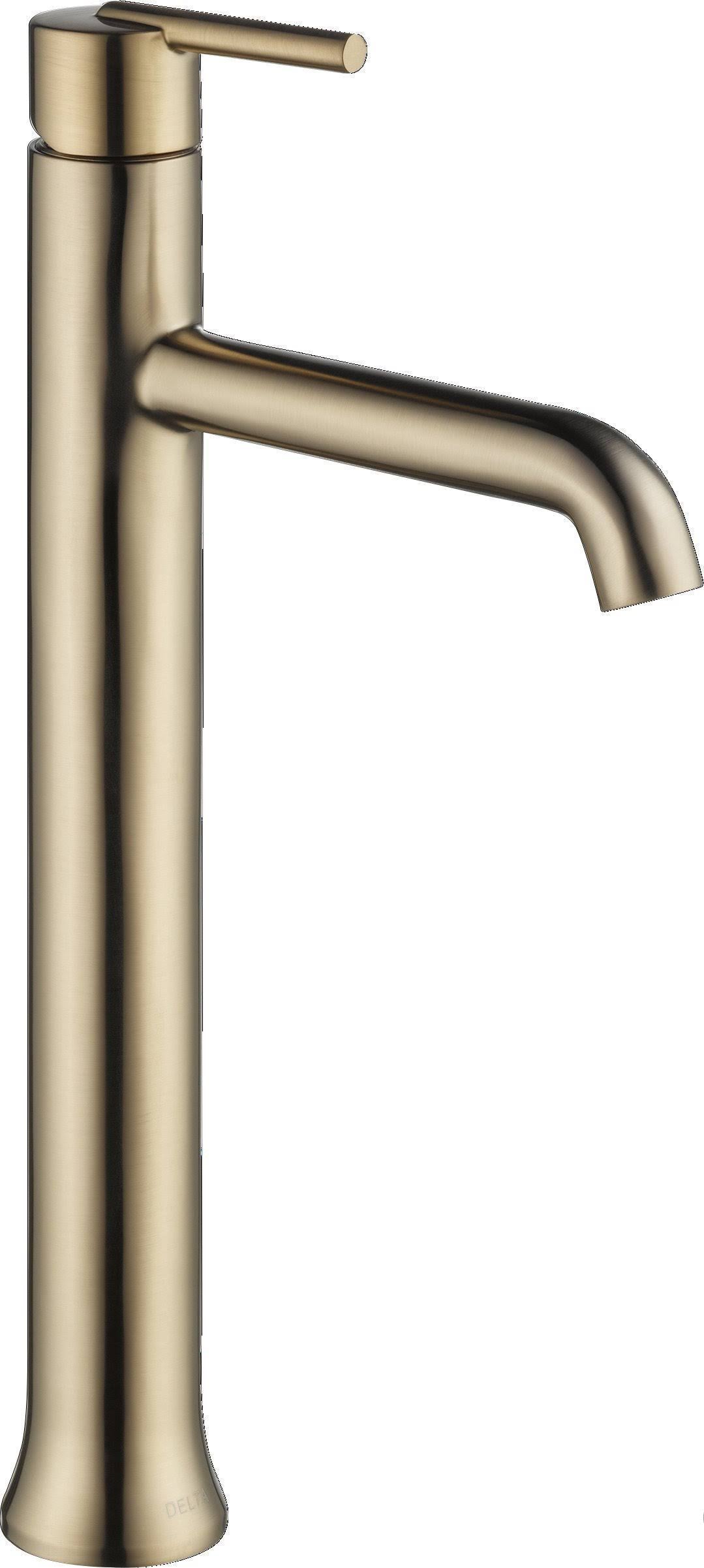 Delta Trinsic 759-CZ-DST Single-Handle Vessel Bathroom Faucet in Champagne Bronze