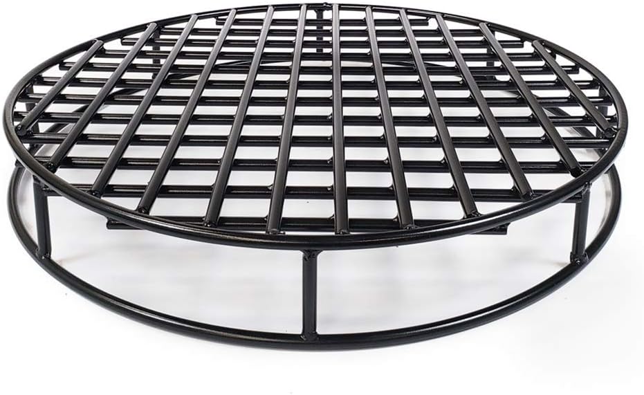 28-Inch Round Steel Fire Pit Grate by Walden, Heavy-Duty Above-Ground Support for Outdoor Firepits