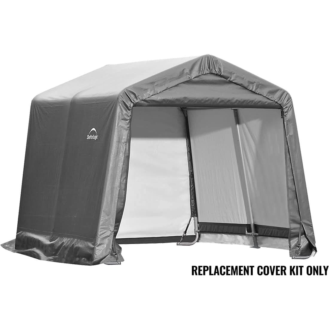 ShelterLogic Replacement Cover Kit for 10 ft. × 10 ft. × 8 ft. Shed-in-a-Box, Standard PE 7.5 oz. Gray, 90504