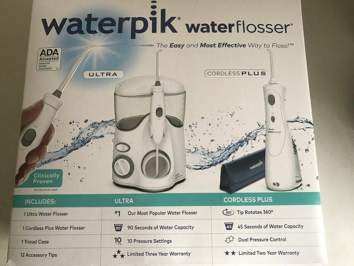Waterpik Water Flosser Combo Featuring Ultra WP-120 and Cordless Plus WP-470