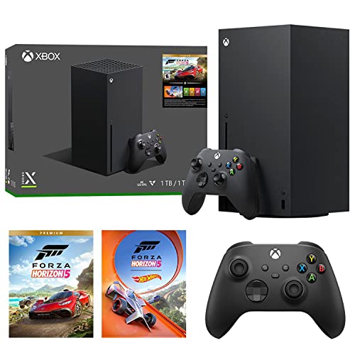 Microsoft Xbox Series X Forza Horizon 5 Bundle with 1TB SSD and Extra Wireless Controller, Carbon Black