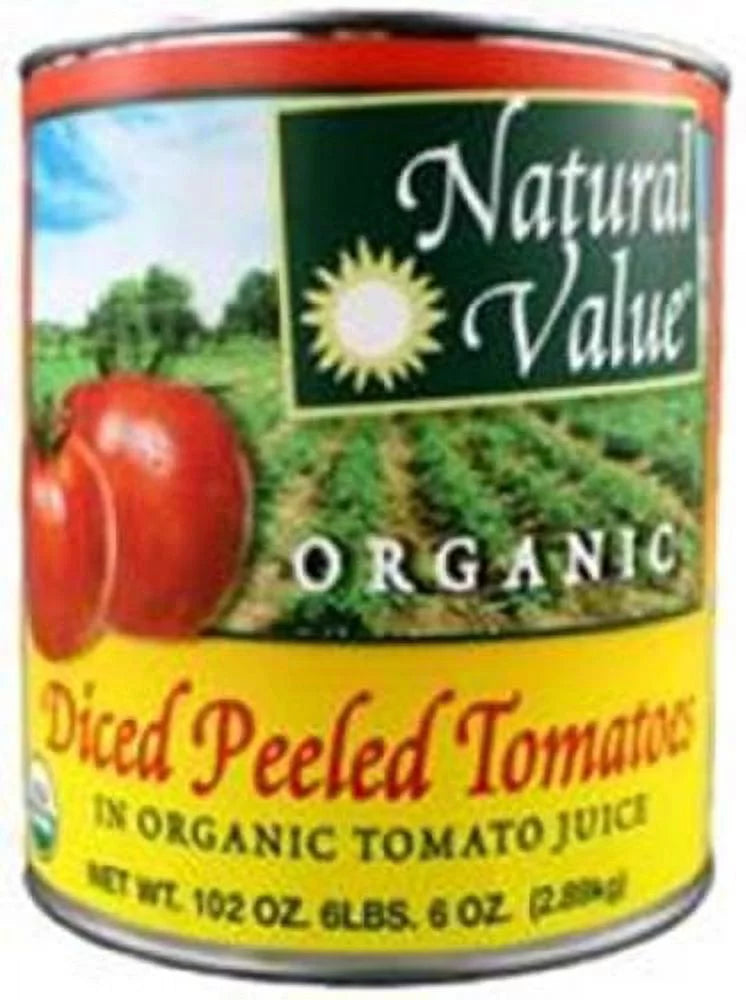 Natural Value Organic Diced Tomatoes, 102 oz