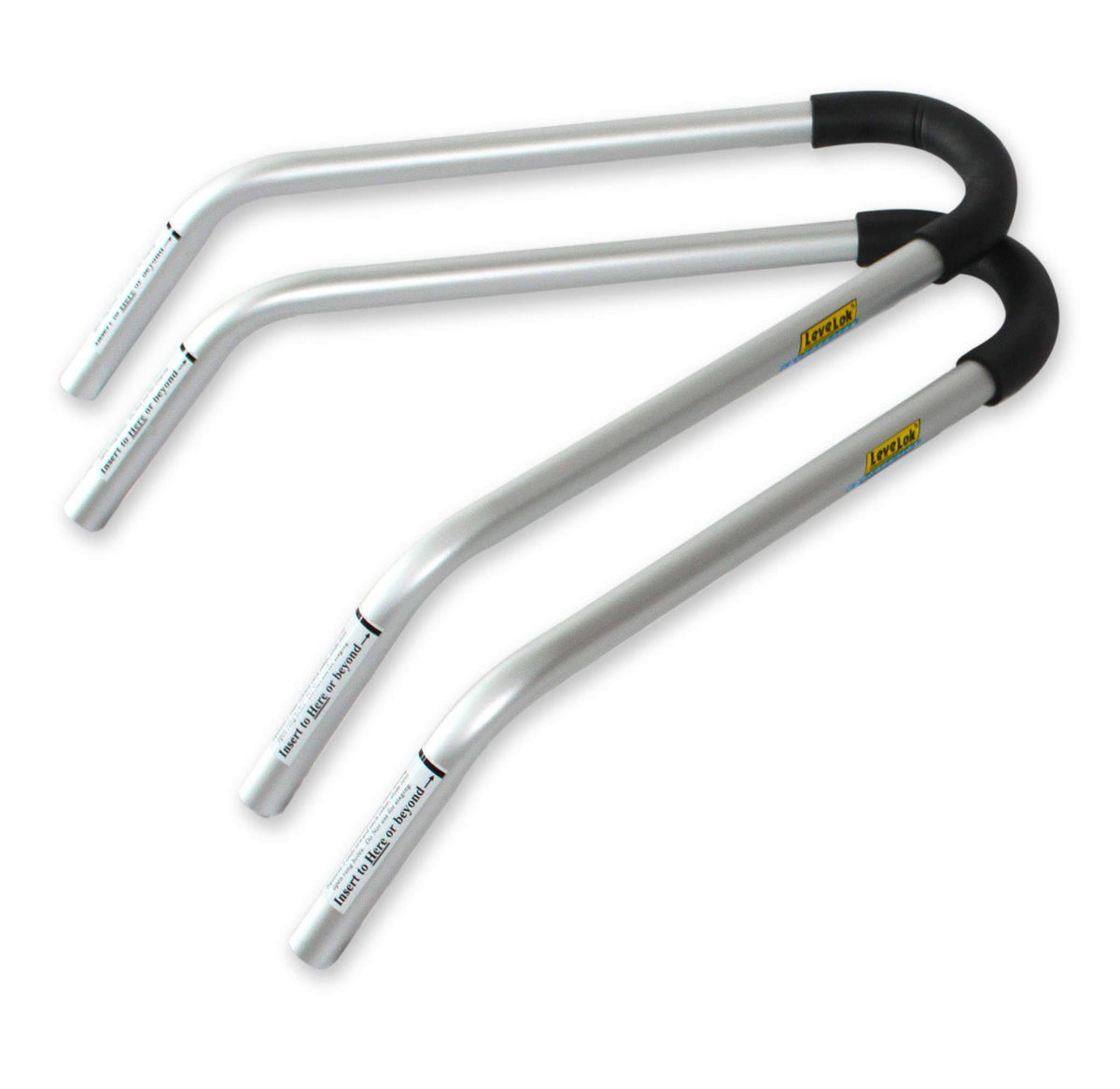 Pair of Ladder Standoff Brackets with Protective Foam Elbows for Added Stability