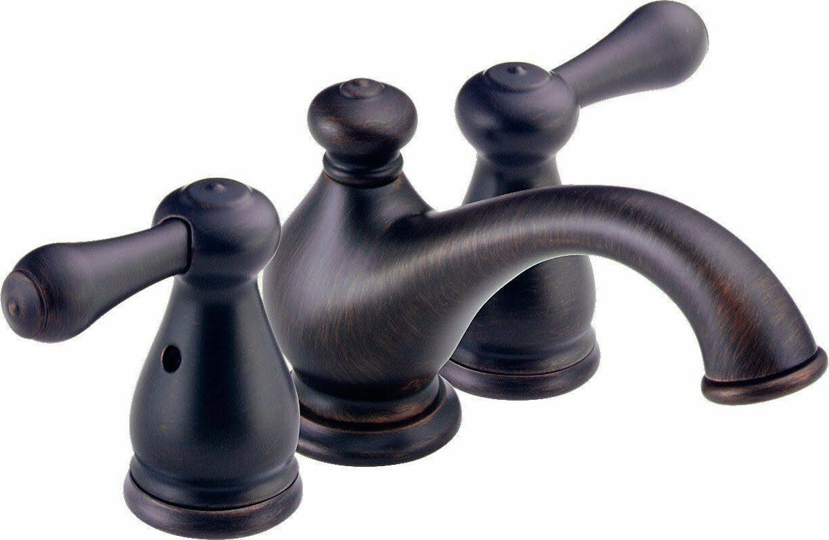 Delta Leland 4578-RBLHP Widespread Bathroom Faucet in Rubbed Bronze, Handles Not Included