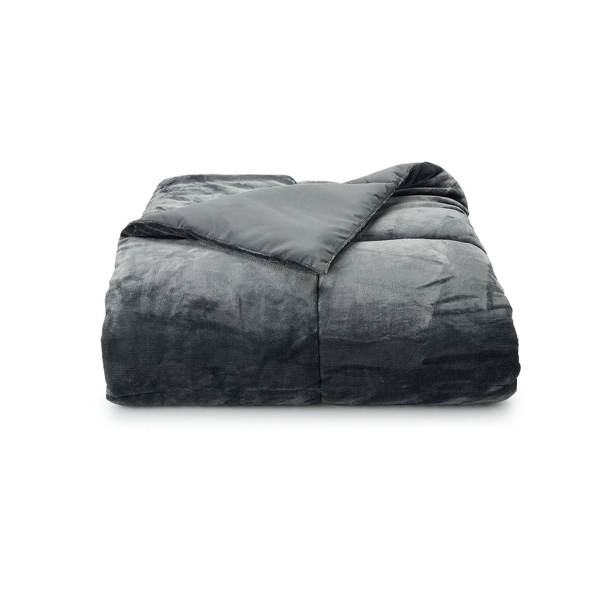 The Big One Full/Queen Comforter in Dark Grey, Featuring a Plush Reversible Design
