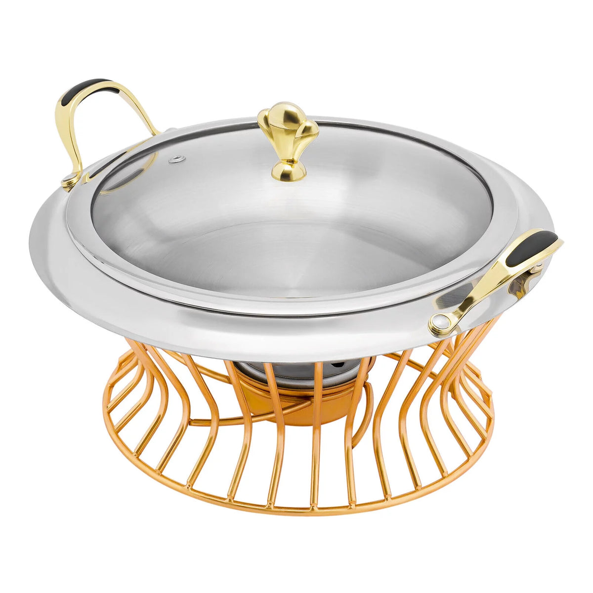 2L Nonstick Chafing Dish with Adjustable Buffet Food-Warming Surface