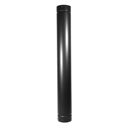 PelletVent Double-Wall Chimney Stove Pipe, 3 in. x 60 in., Black