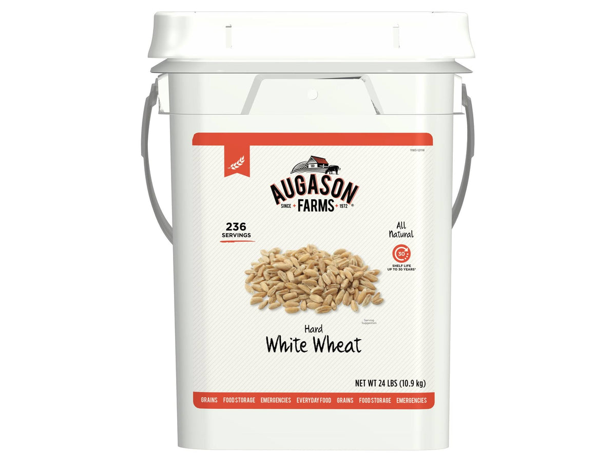 Augason Farms Emergency Food Supply, Hard White Wheat, 26 lb