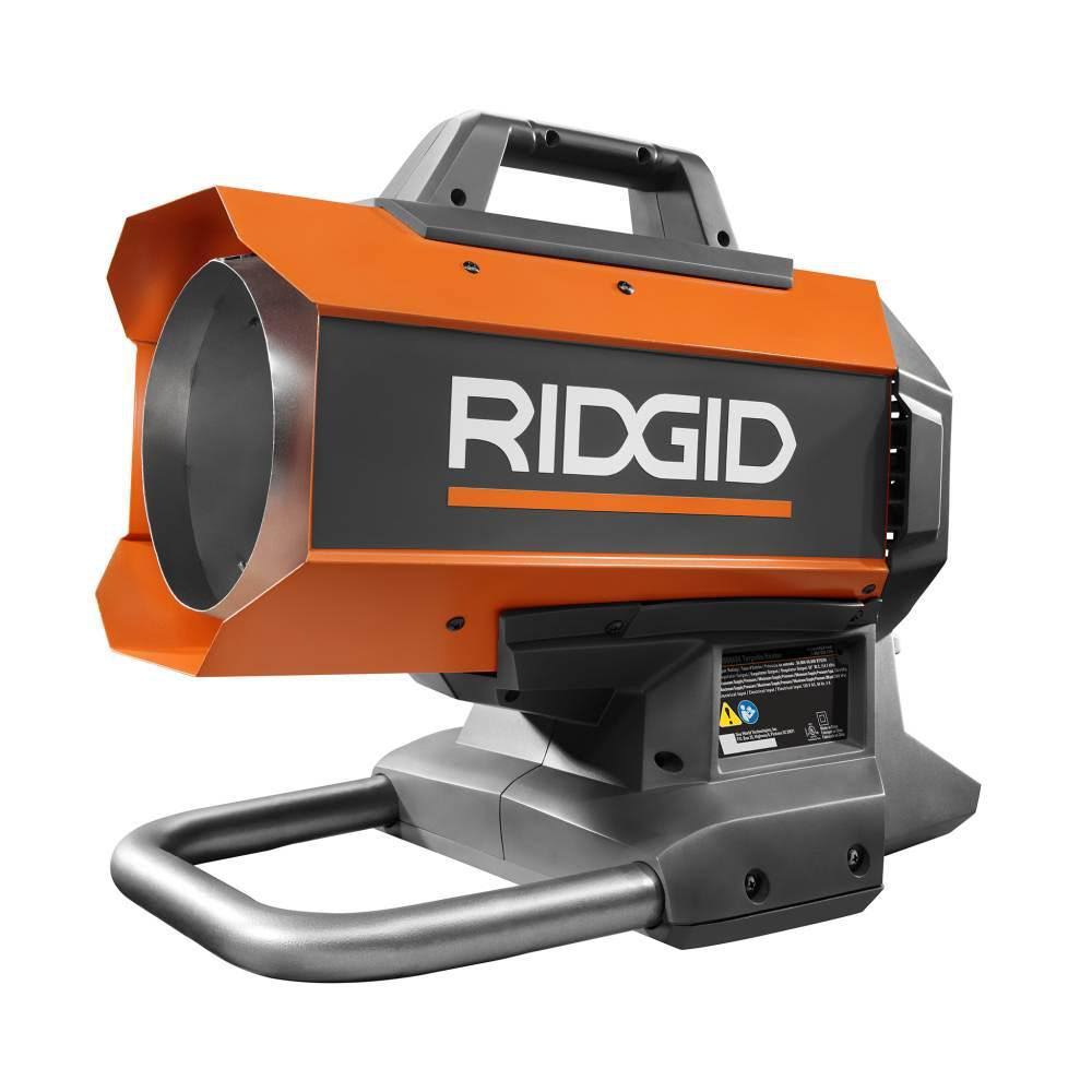 Ridgid Portable Hybrid Forced Air Propane Heater, 18-Volt with 60k BTU Output