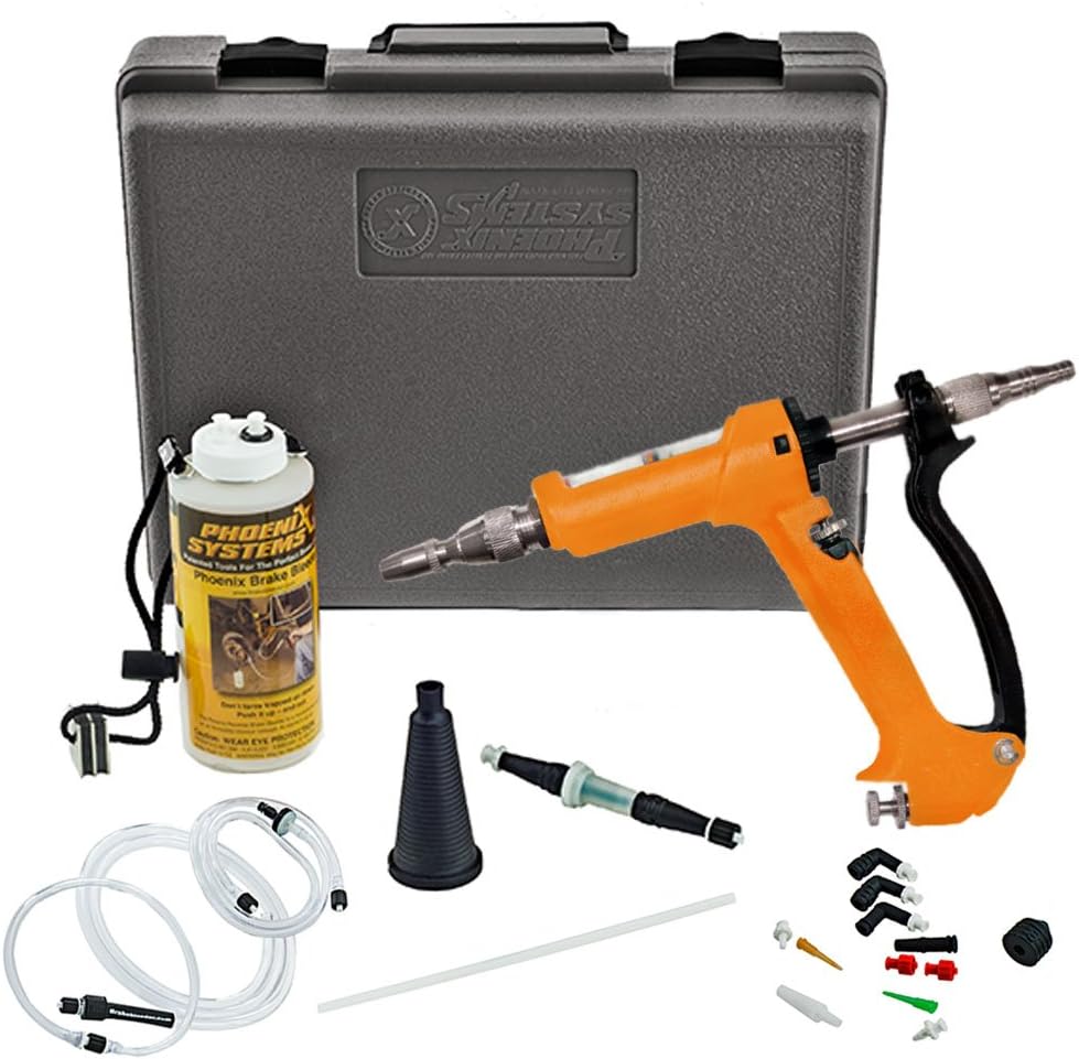 Phoenix Systems 2002HD-B Heavy-Duty Reverse Brake and Clutch Bleeder, One-Person Cast Aluminum Design