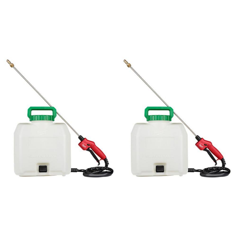 Milwaukee Switch Tank Pesticide Sprayer Assembly with Two 4 gal. Tanks
