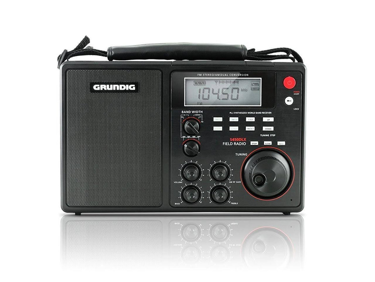 Grundig S450DLX Portable Radio with AM/FM and Shortwave Reception, Black