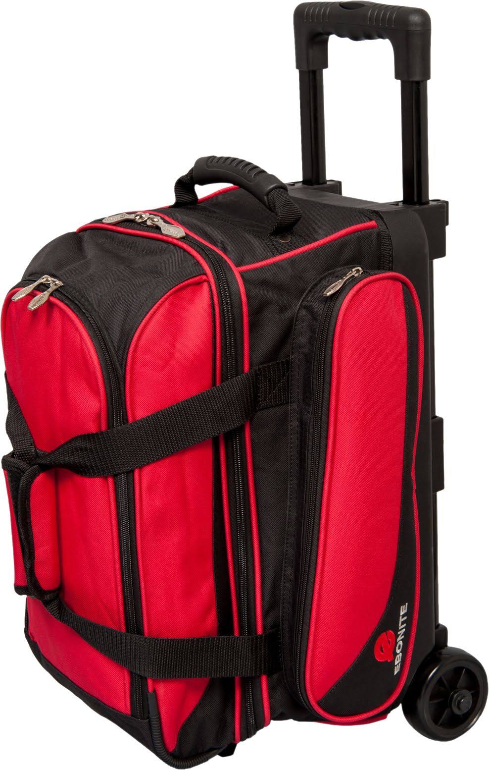 Ebonite Transport II Red 2-Ball Roller Bowling Bag