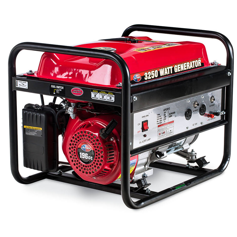 All Power America Portable Generator with 6.5 HP Engine and 3250 Wt Output