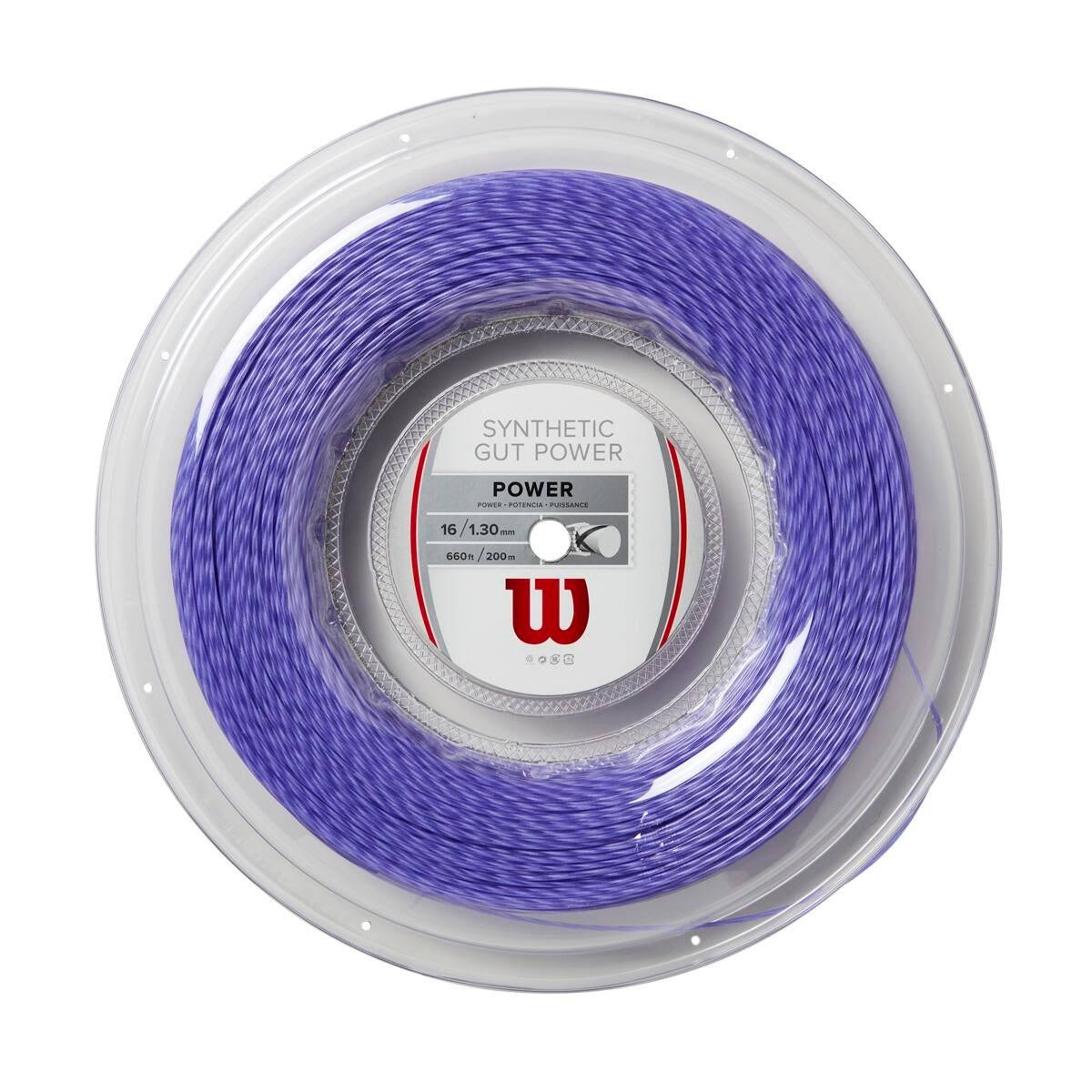 Wilson Synthetic Gut Power 16 Tennis String Reel, Purple