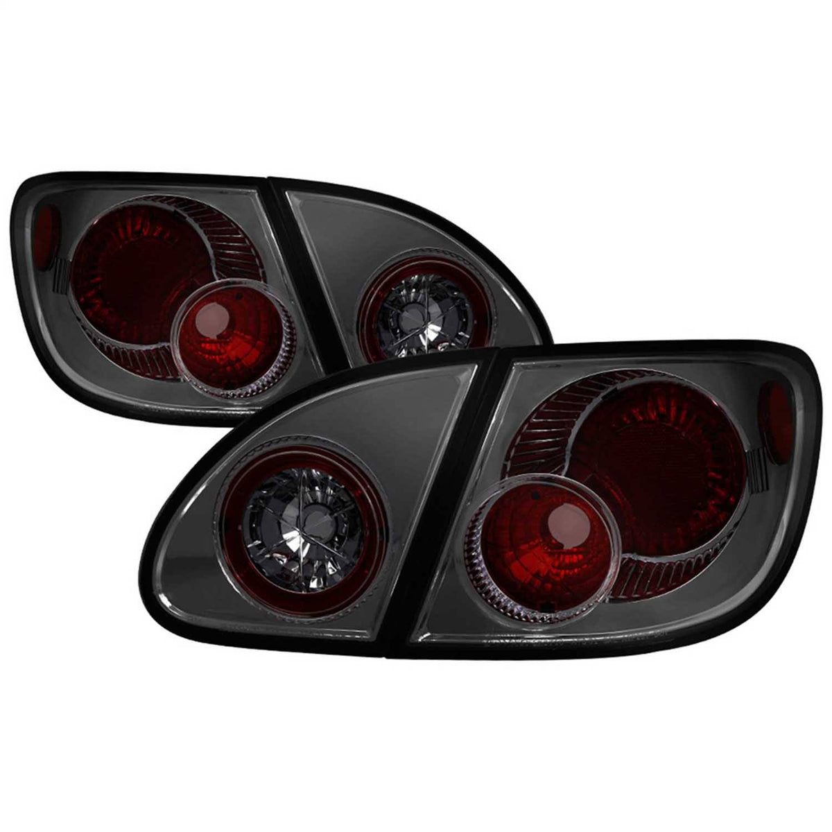 Spyder Euro Style Tail Lights for Toyota Corolla 03-08, Smoke, 5033673