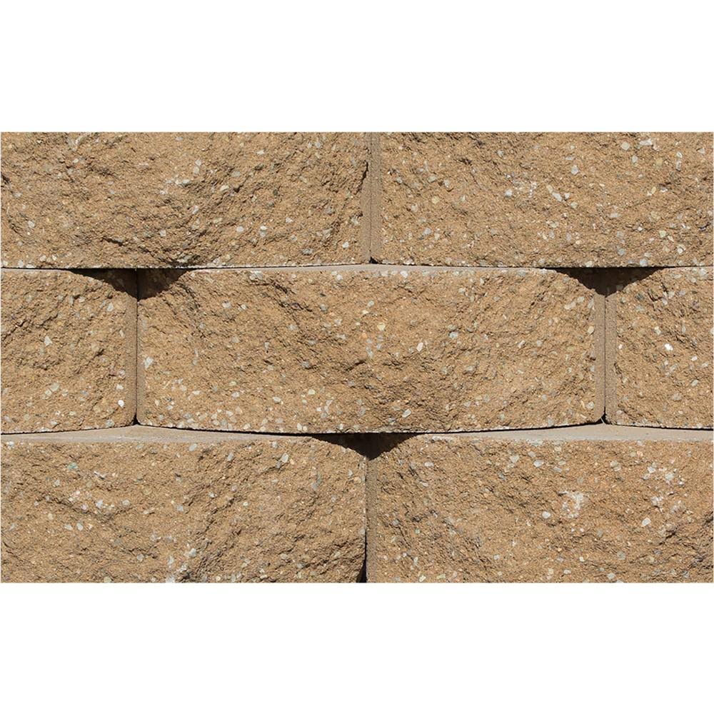 Rockwood Retaining Walls Cottage Stone Sandstone Concrete Garden Wall Block, 4 in. H x 12 in. W x 8.5 in. D, 96-Pieces/31.68 Sq.