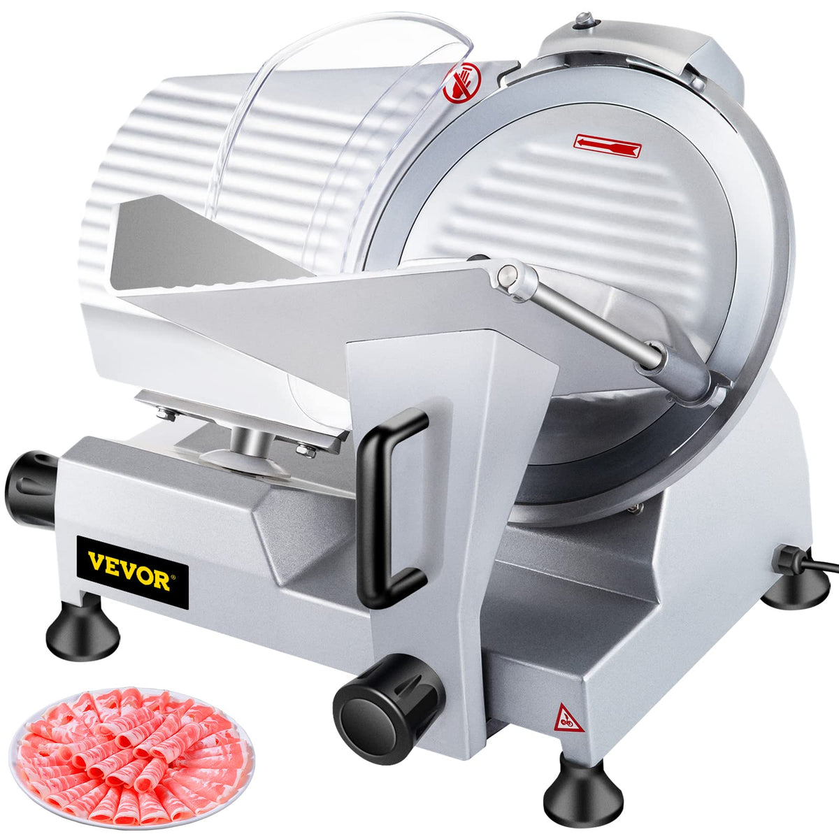 VEVOR Commercial Meat Slicer, Semi-Automatic Food Slicing Machine