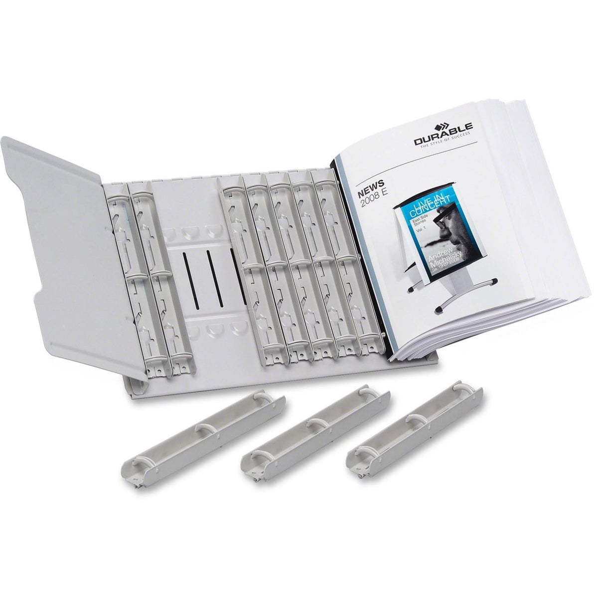 Gray Catalog Display Rack with 12 1-Inch Rings by Durable