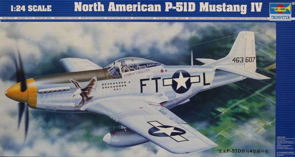 Trumpeter 1:24 North American P-51 D Mustang IV Plastic Model Kit, #02401