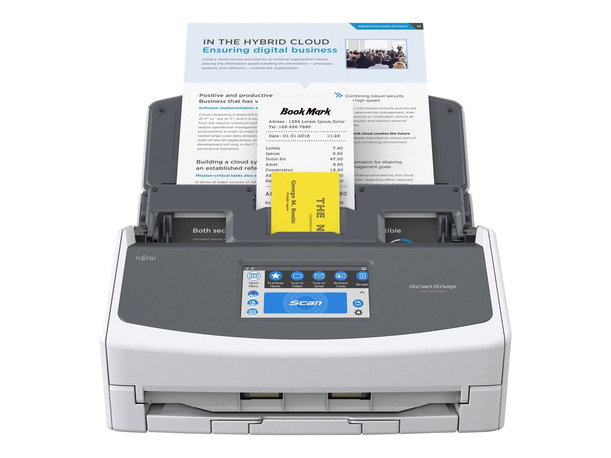 White Fujitsu ScanSnap iX1600 Document Scanner