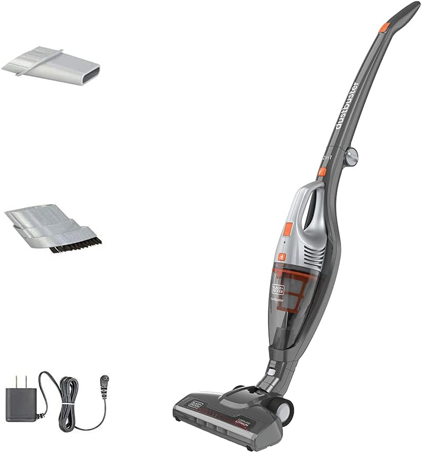 BLACK+DECKER Powerseries 2-in-1 Cordless Stick Vacuum and Hand Vac, Titanium Gray, HSVB420J