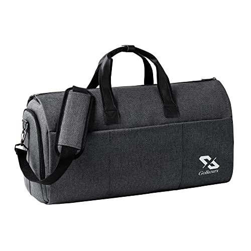 Convertible Carry-On Garment Duffle Bag with Shoe Compartment & Detachable Shoulder Strap, 2-in-1 Suit Travel Bag for Men & Women