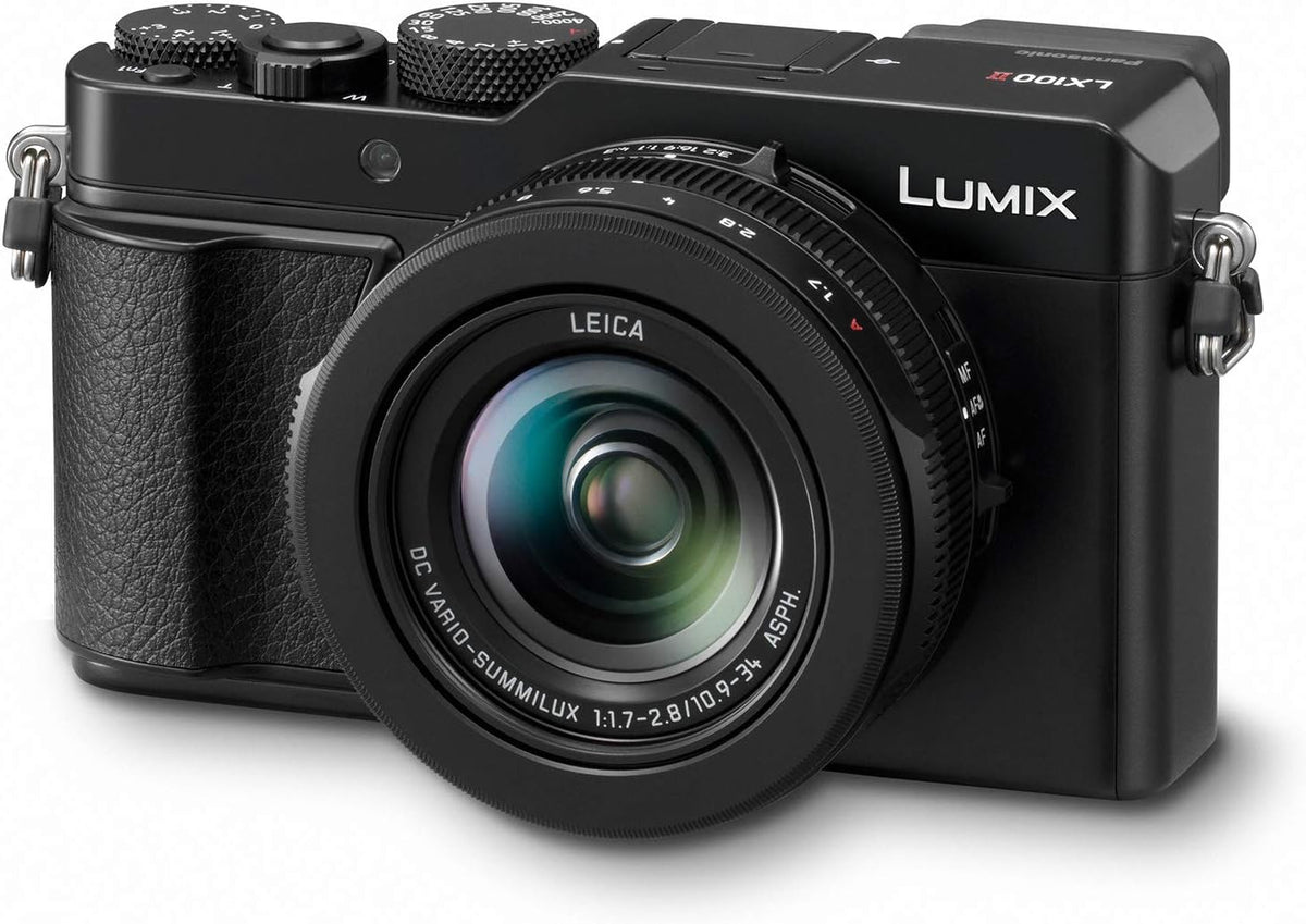 Panasonic Lumix LX100 II Digital Camera, DC-LX100M2, 21.7 MP Four Thirds Sensor with 24-75mm Leica DC Vario-Summilux F1.7-2.8 Lens, Wi-Fi, Bluetooth and 3-Inch LCD, Black