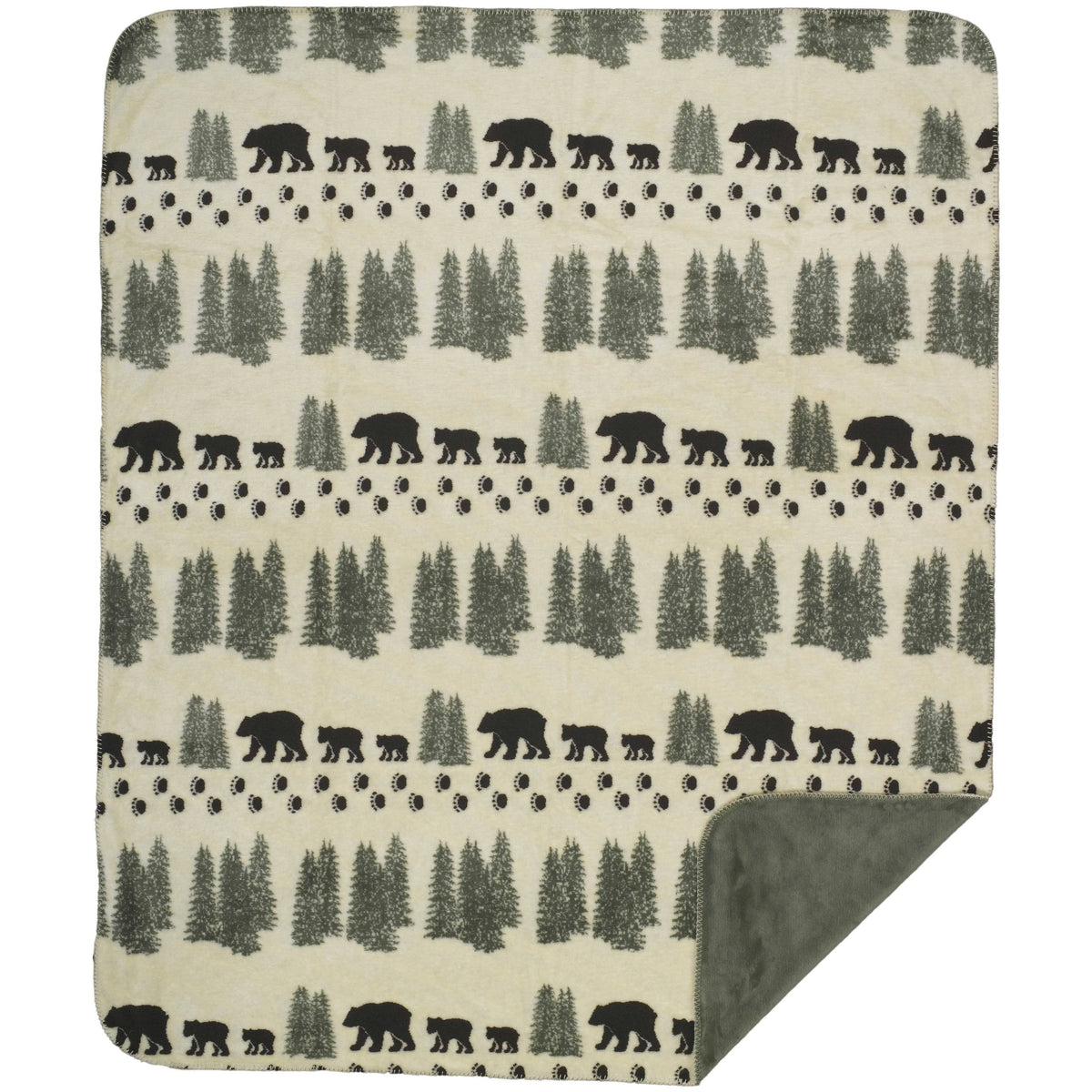 Denali Throws Pearl Bear Double-Sided Throw Blanket