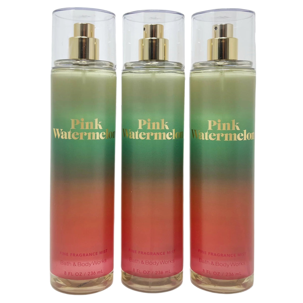 Bath & Body Works Pink Watermelon Full-Size Gift Set Trio with Fine Fragrance Mist