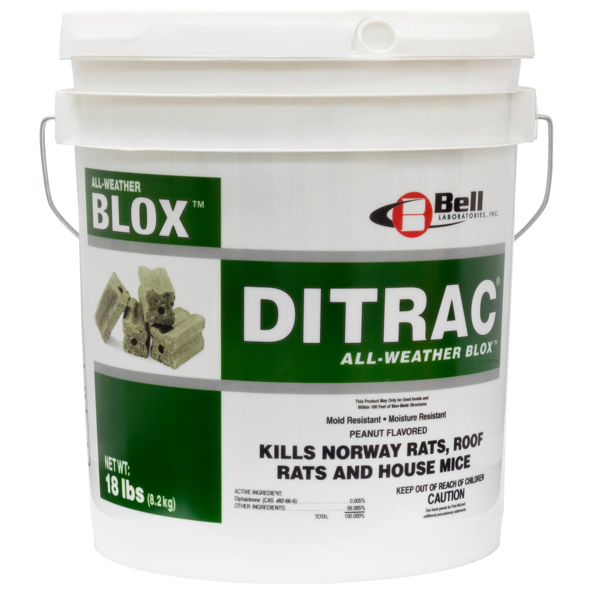 18 lb Ditrac All Weather Blox Rodent Bait