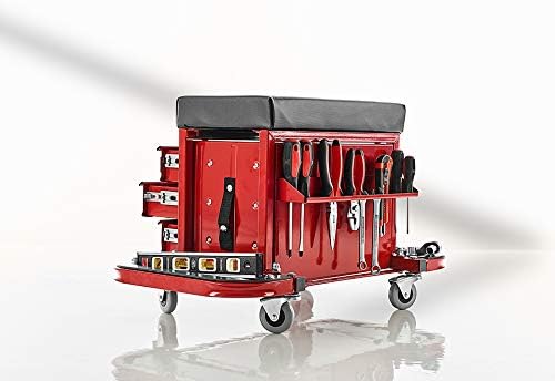 Rolling Toolbox Stool by Sharper Image for Workshop Seating and Storage