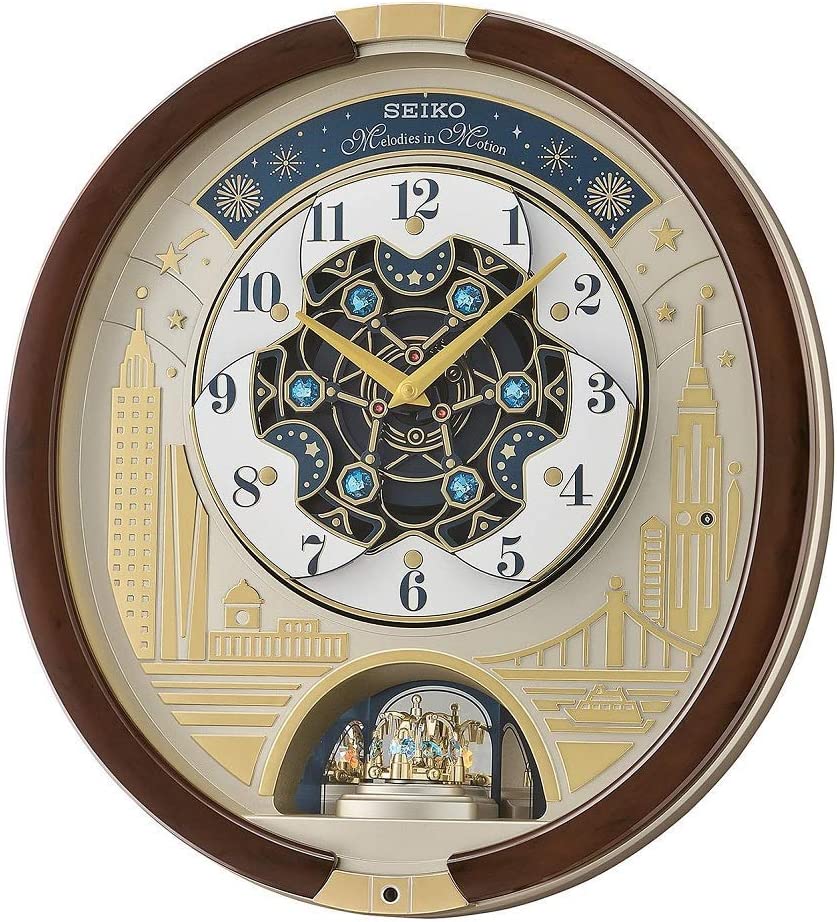 SEIKO Swarovski Melody in Motion Wall Clock, 2019 Edition, Model QXM382BRH