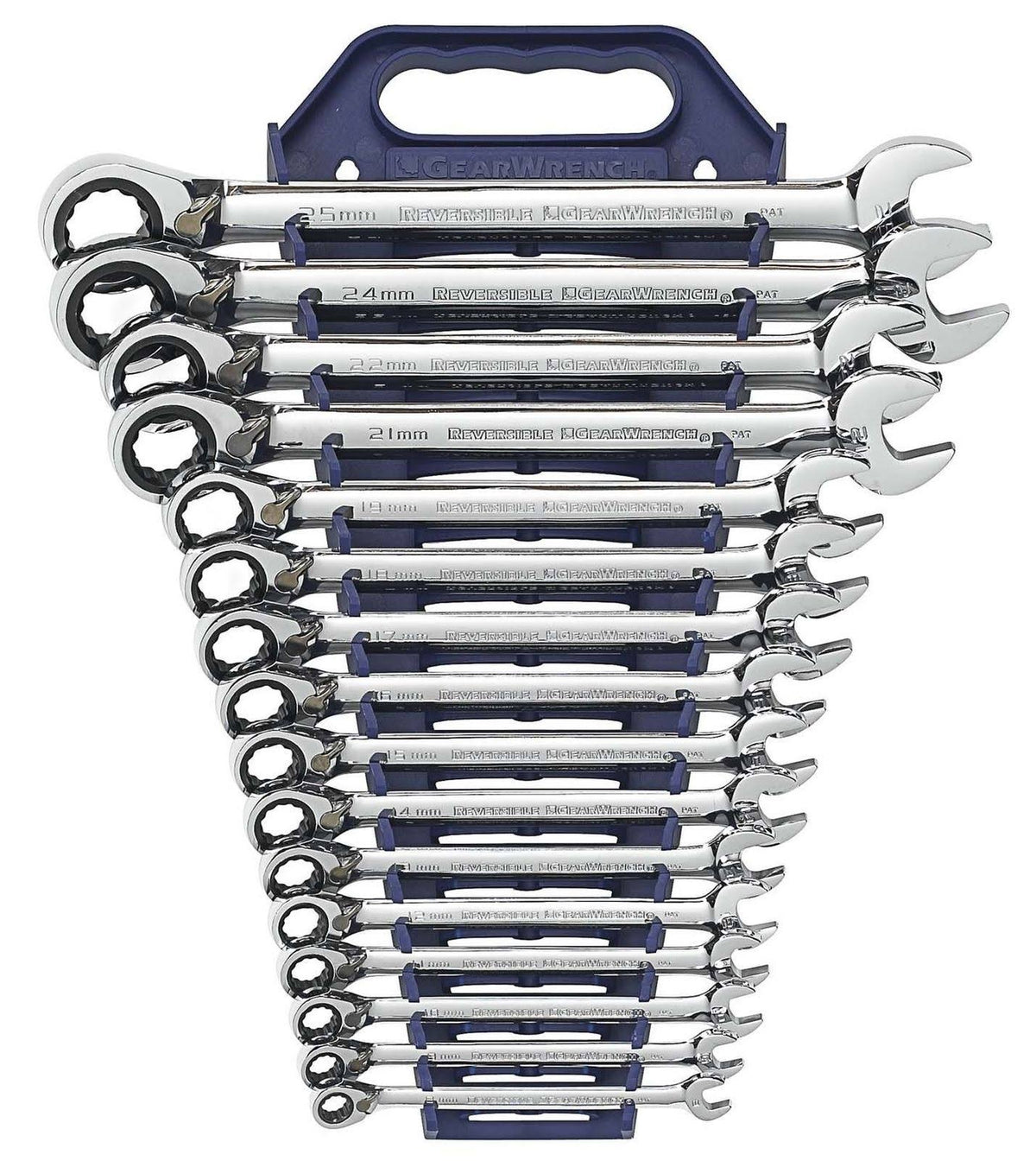 GearWrench 16-Piece Metric Reversible Combination Ratcheting Wrench Set, Model 9602