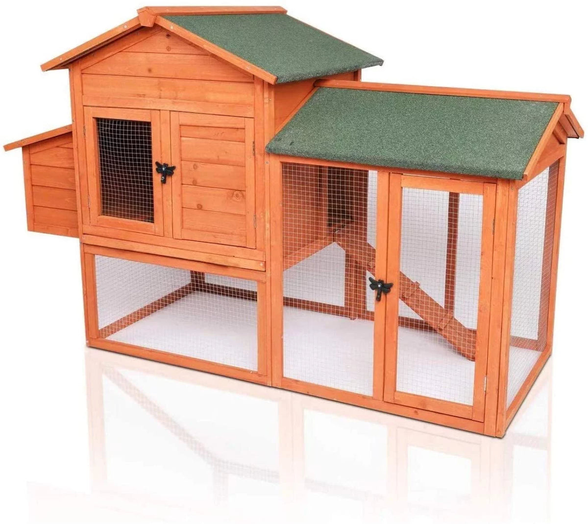LAZY BUDDY 52-Inch Wooden Outdoor Chicken Coop with Nesting Box for 3-5 Chickens, Also Suitable for Rabbits and Small Animals