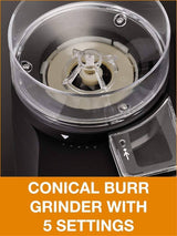 Krups KM785D50 Grind-and-Brew Coffee Maker with 10-Cup Capacity