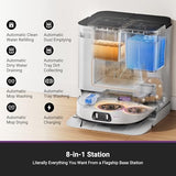Eureka J15 Pro Ultra Robot Vacuum and Mop with Self-Emptying Base, 16,200 Pa Suction and Flex-Arm Mop, Featuring Hot Water Washing, Hot Air Drying, Anti-Tangle Technology and AI Obstacle Avoidance, Black